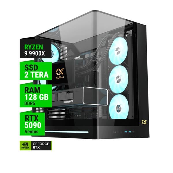 Pc Armada Amd Ryzen 9 9900x 128gb 6000mhz Rtx 5090 4tb G4 + 2tb G3