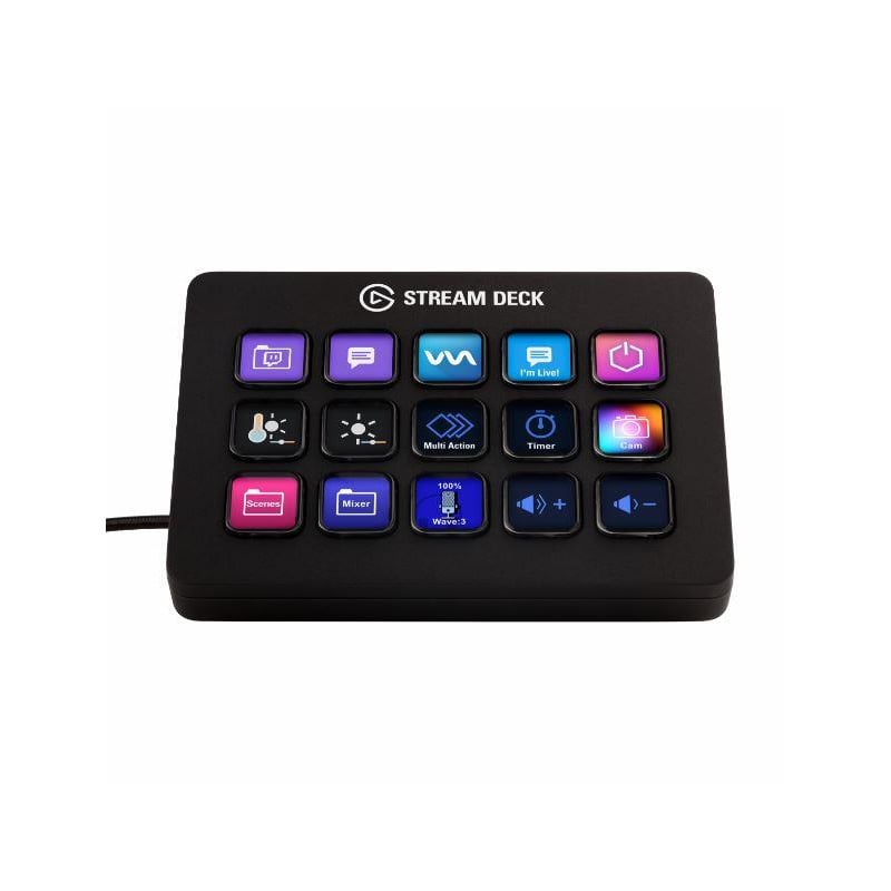 STREAM DECK ELGATO - CON 15 TECLAS LCD MK.2 CON BASE - BLACK