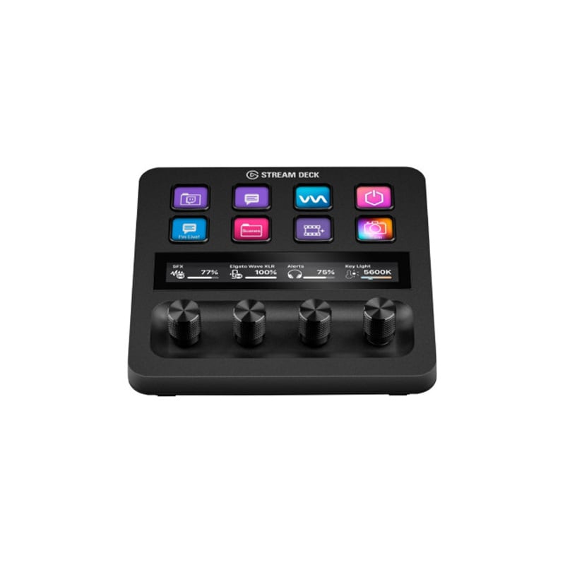 STREAM DECK ELGATO - CON 8 TECLAS LCD TOUCH STRIP & 4 DIALES MULTIFUNCIONALES - BLACK