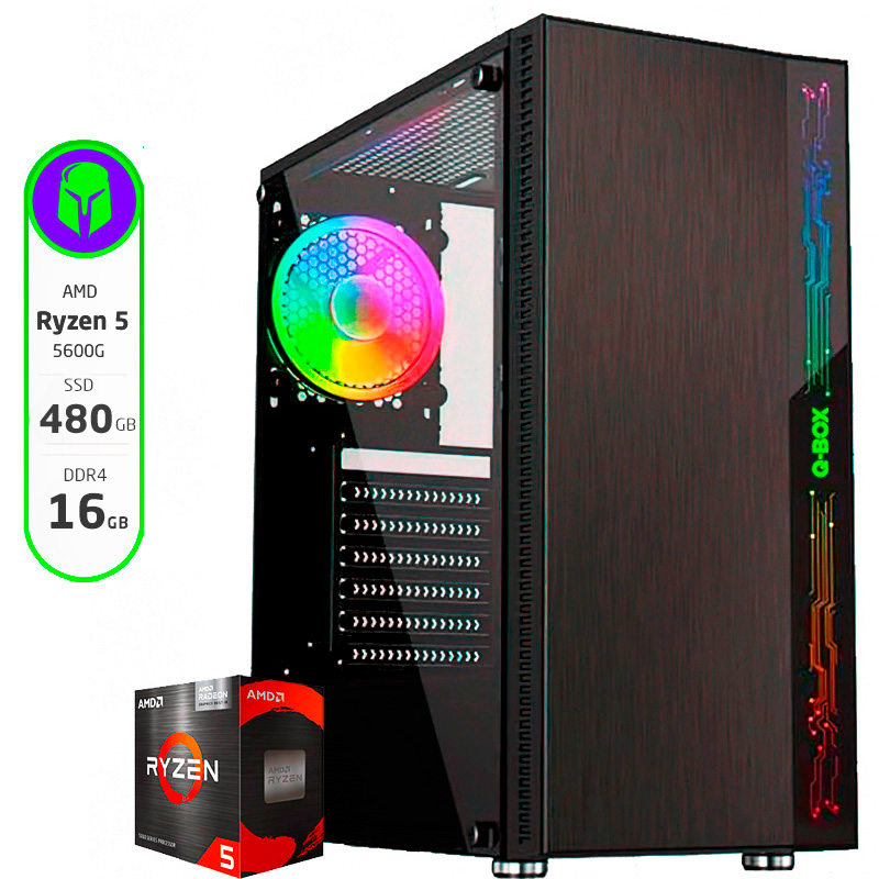 PC GAMER ARMADA COMPLETA AMD RYZEN 5 5600G 16GB 480GB SSD