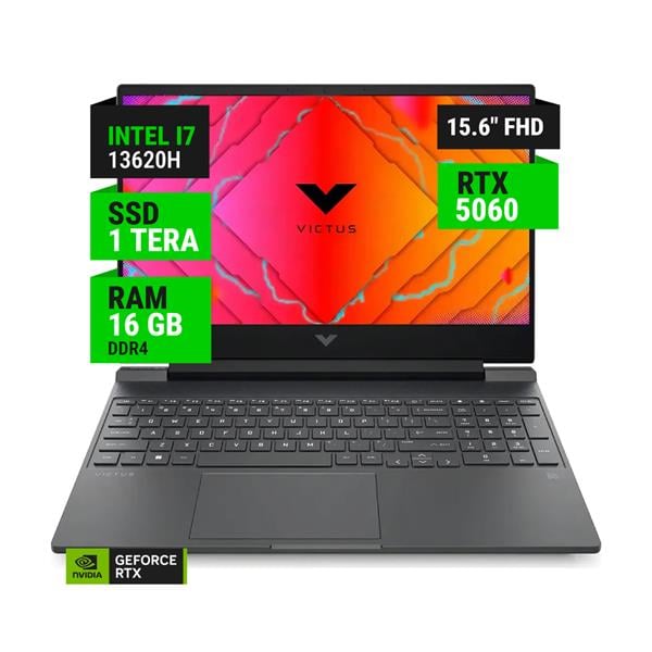 Notebook Hp Victus 15 Fa2093dx Gaming 15.6" 144hz Intel I7 13620h 16gb Ram 1tb Nvme W11 Rtx 5060 8gb