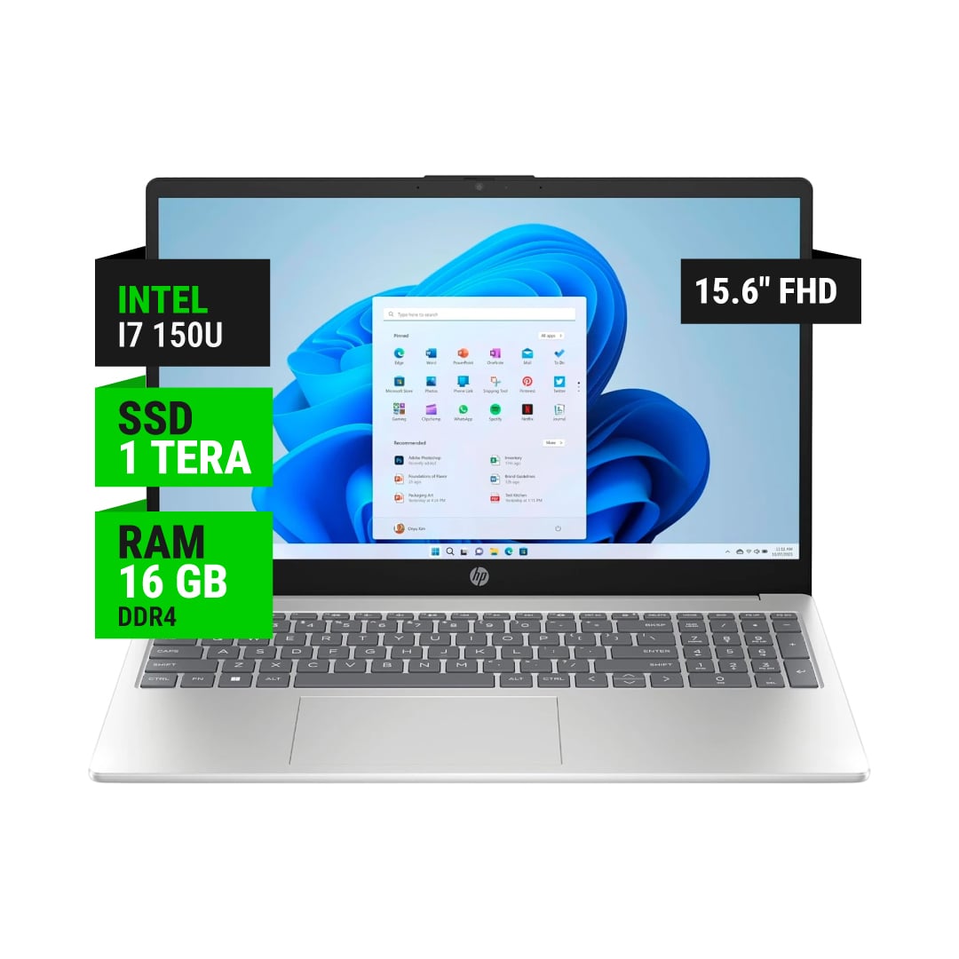 NOTEBOOK HP 15-FD0183WM 15.6" FHD INTEL CORE I7 150U 16GB RAM 1TB SSD - W11H