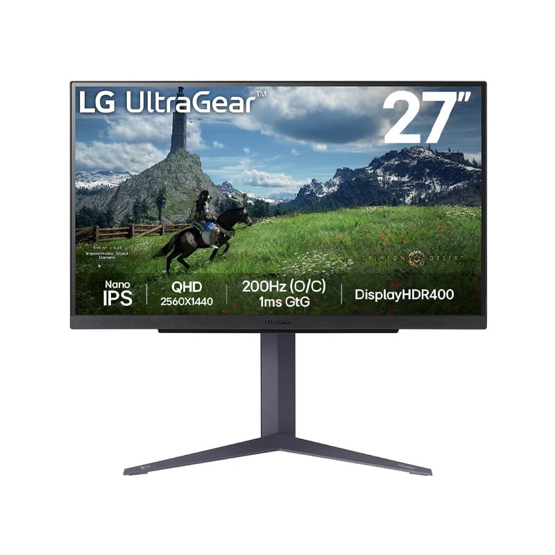 MONITOR GAMER LED NANO IPS 27" LG 27GS85Q-B ULTRAGEAR QHD 2K 180HZ 1MS G-SYNC FREESYNC
