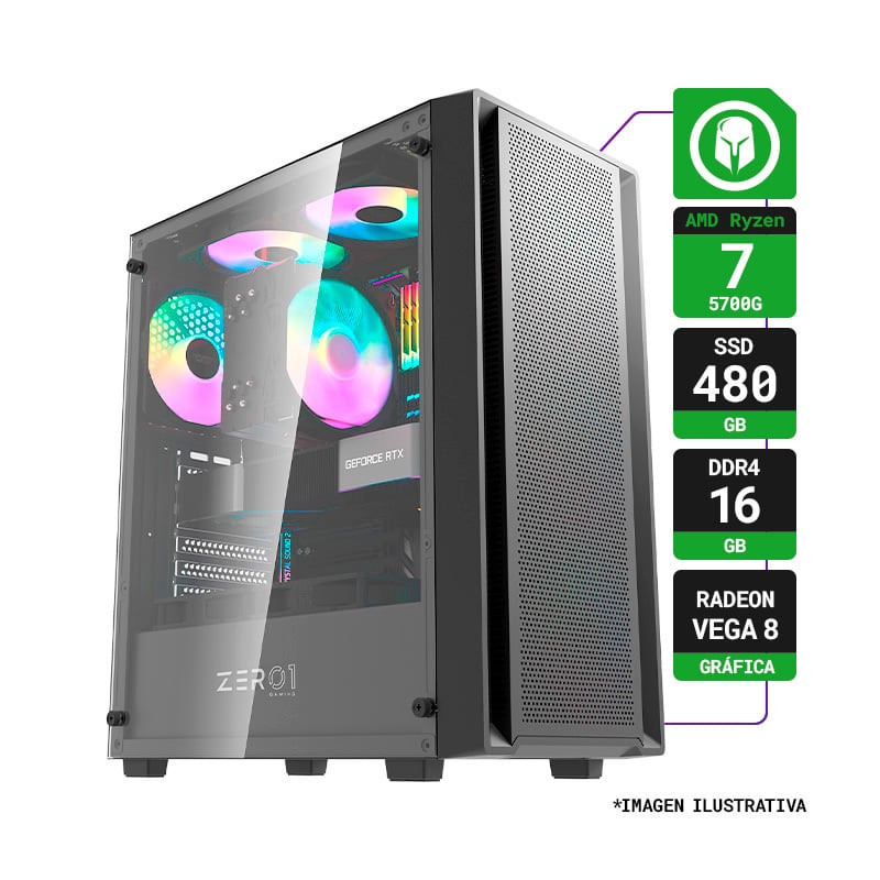 PC ARMADA AMD RYZEN 7 5700G 16GB 480GB
