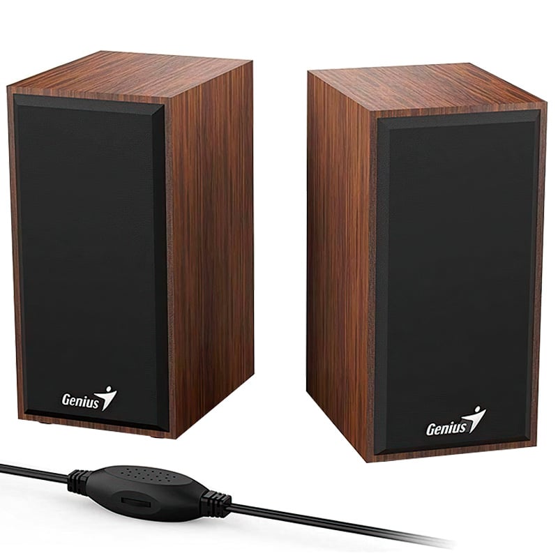 PARLANTES GENIUS SP-HF180 6W USB MADERA