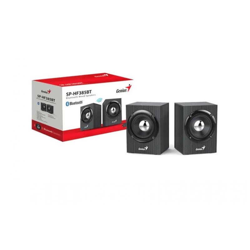 PARLANTES GENIUS SP-HF385BT 20W MADERA - BLACK GRAY