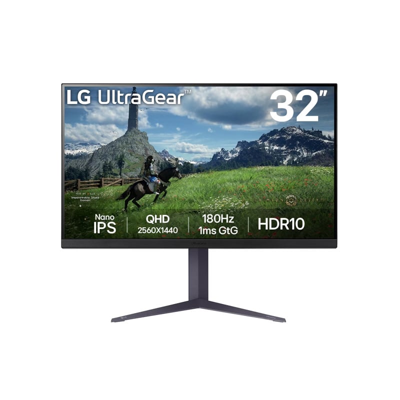 MONITOR GAMER LED NANO IPS 32" LG 32GS85Q-B ULTRAGEAR QHD 2K 180HZ 1MS G-SYNC FREESYNC