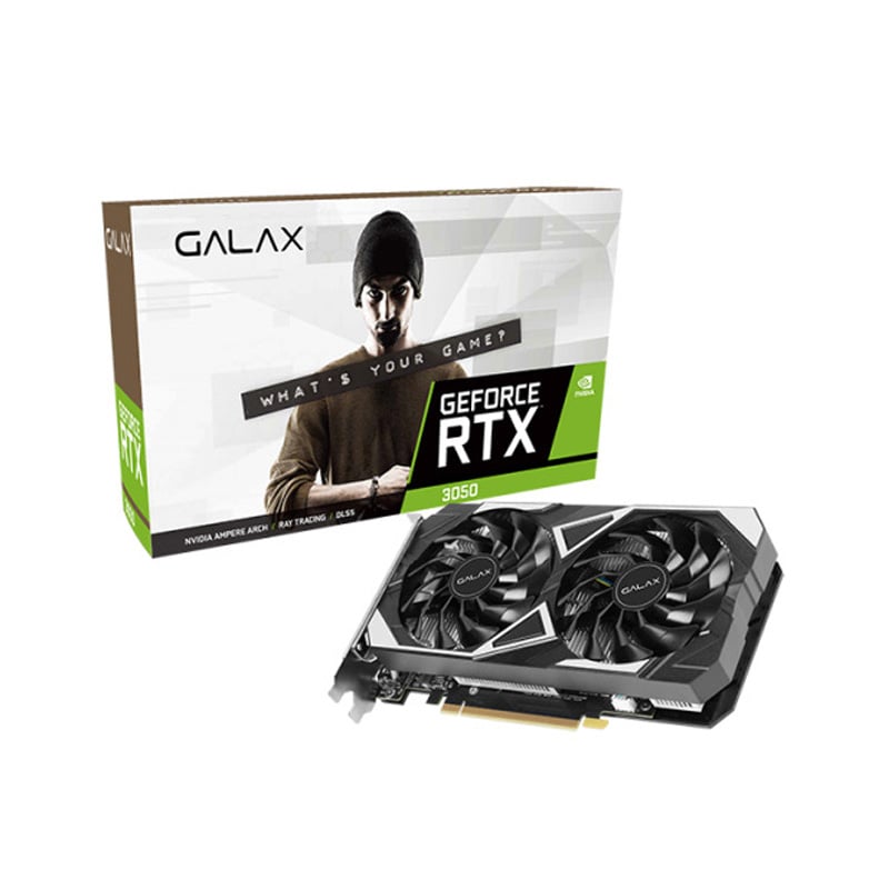 PLACA DE VIDEO GALAX NVIDIA GEFORCE RTX 3050 6GB EX GDDR6 1-CLICK OC - BLACK