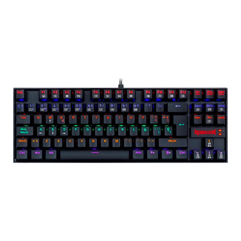 TECLADO MECANICO REDRAGON K552 KUMARA 2 RAINBOW RED SWITCHES - ESPAÑOL