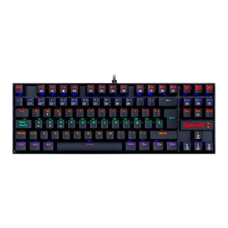 TECLADO MECANICO REDRAGON K552 KUMARA 2 RAINBOW OUTEMU RED SWITCHES - ESPAÑOL