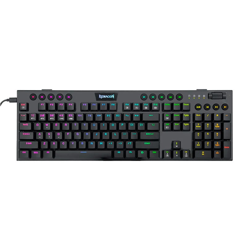 TECLADO MECANICO INALAMBRICO REDRAGON K618 HORUS FS RGB RED SWITCHES - ESPAÑOL