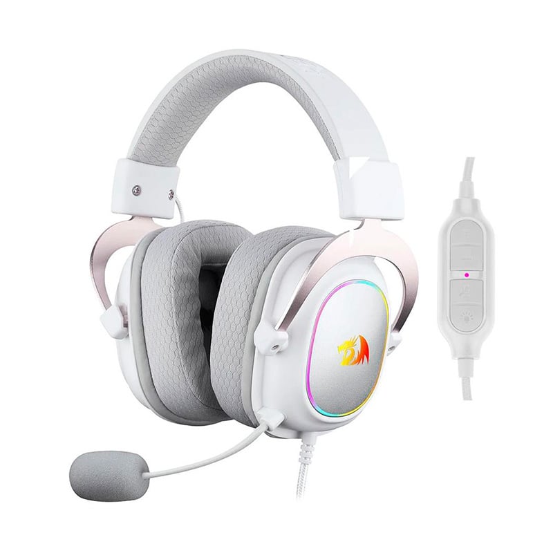AURICULAR C/MIC REDRAGON ZEUS X H510 WHITE RGB