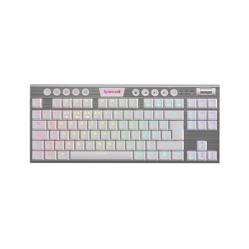 TECLADO MECANICO CABLEADO REDRAGON K622 HORUS TKL WHITE RGB RED SWITCHES - ESPAÑOL