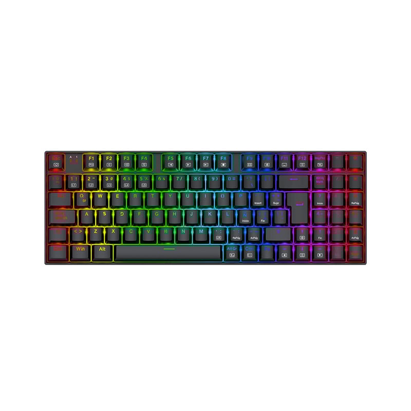 TECLADOTECLADO MECANICO REDRAGON ZIGGS K669 BLACK RGB SWITCH RED 94 KEYS ESP