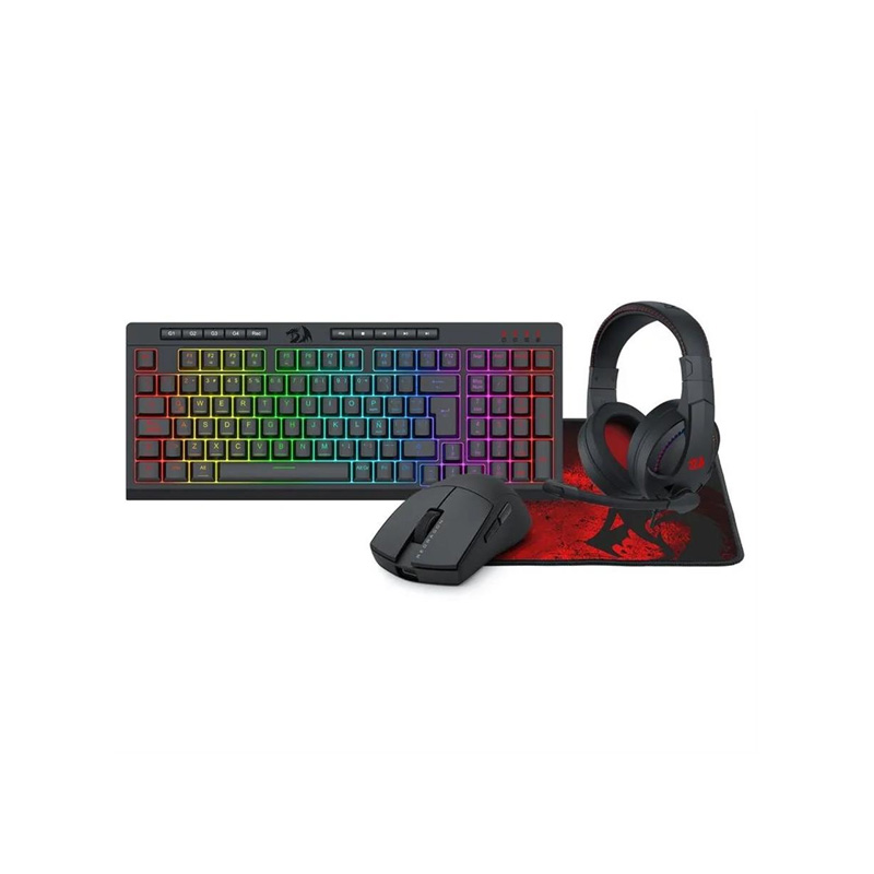 KIT REDRAGON 4EN1 - TECLADO K515RGB, MOUSE M724, AURICULAR H21, MOUSE PAD P016- S147-SP