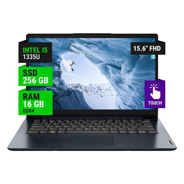 Notebook Lenovo Ideapad 1 15.6" Intel I5-1335u 16gb Ram 256gb Ssd Touch W11 - Abyss Blue