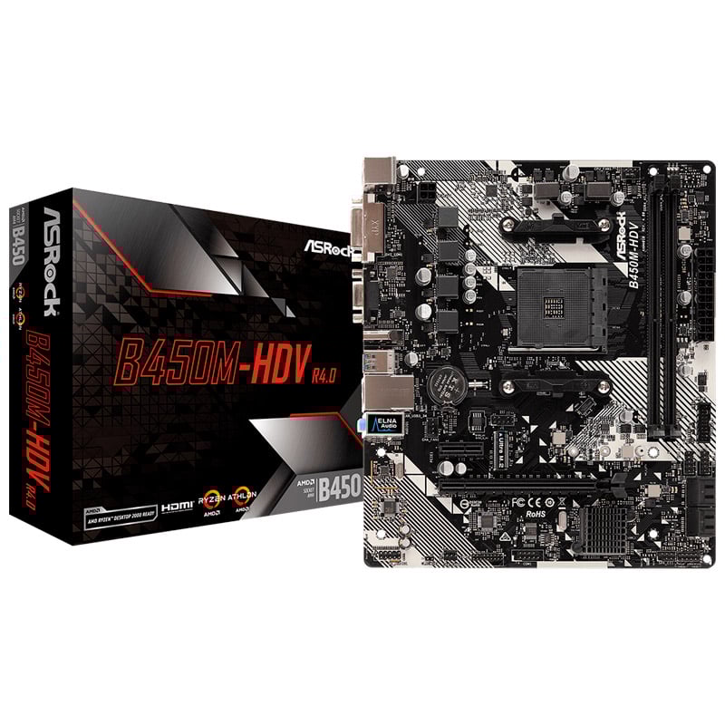MOTHERBOARD ASROCK B450M HDV R4.0 AM4
