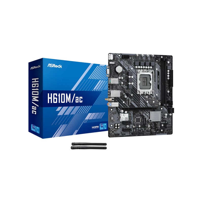 MOTHERBOARD ASROCK H610M AC M.2 DDR4 S1700 - WIFI