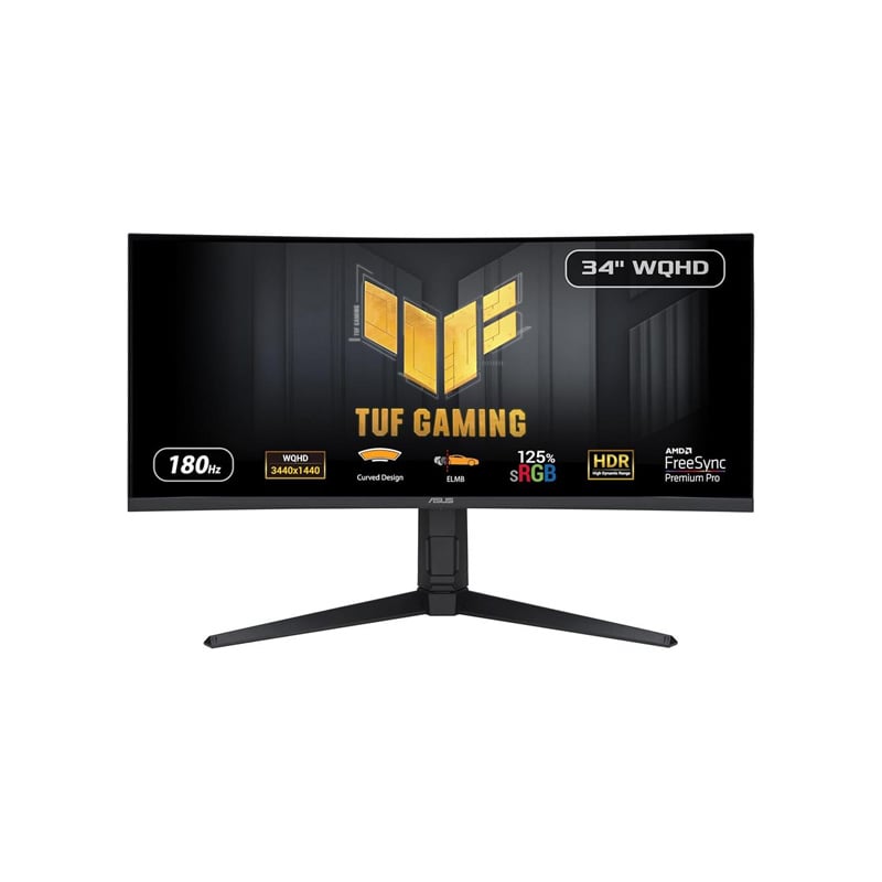 MONITOR GAMER CURVO VA 34" ASUS TUF VG34VQL3A-J WQHD 180HZ 1MS FREESYNC PREMIUM - 1500R