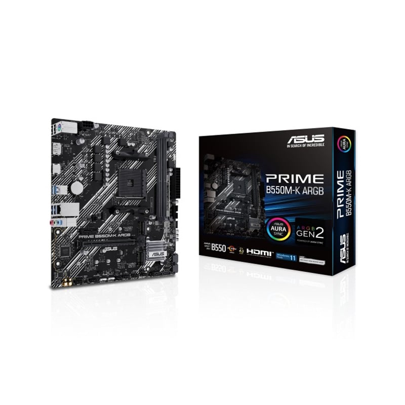 MOTHERBOARD ASUS PRIME B550M-K ARGB AM4