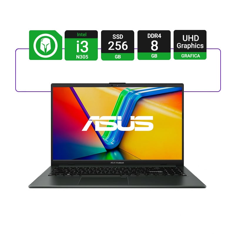 NOTEBOOK ASUS VIVOBOOK GO 15 E1504G 15.6" INTEL I3 N305 8GB RAM 256GB SSD FREE OS