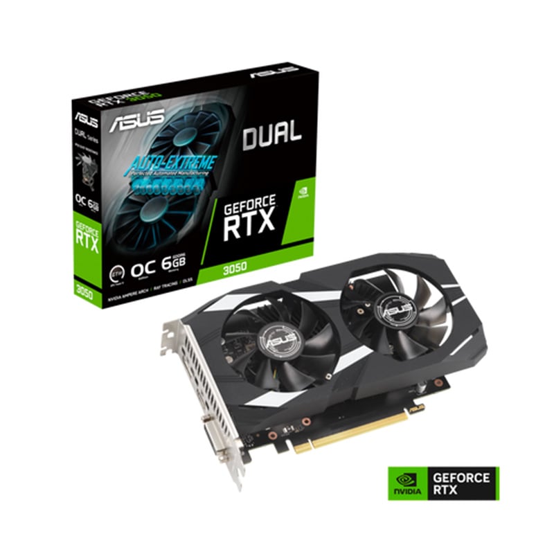 PLACA DE VIDEO ASUS NVIDIA GEFORCE RTX 3050 DUAL OC 6GB GDDR6