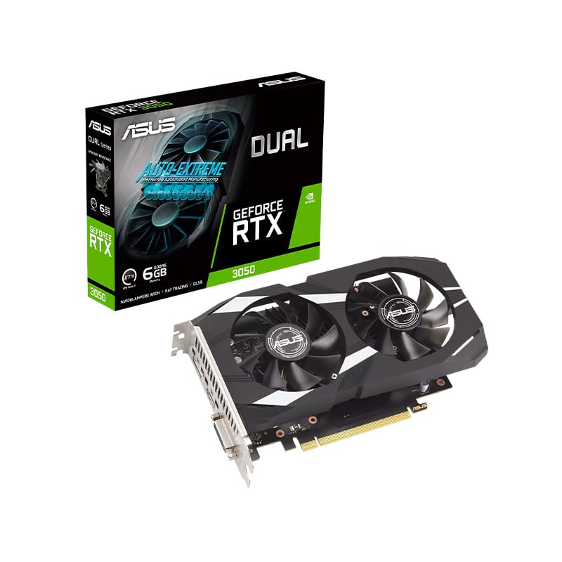 PLACA DE VIDEO ASUS NVIDIA GEFORCE RTX 3050 DUAL OC 6GB GDDR6