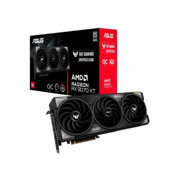 Placa de Video AMD Radeon Asus RX 9070 XT TUF GAMING OC 16GB GDDR6