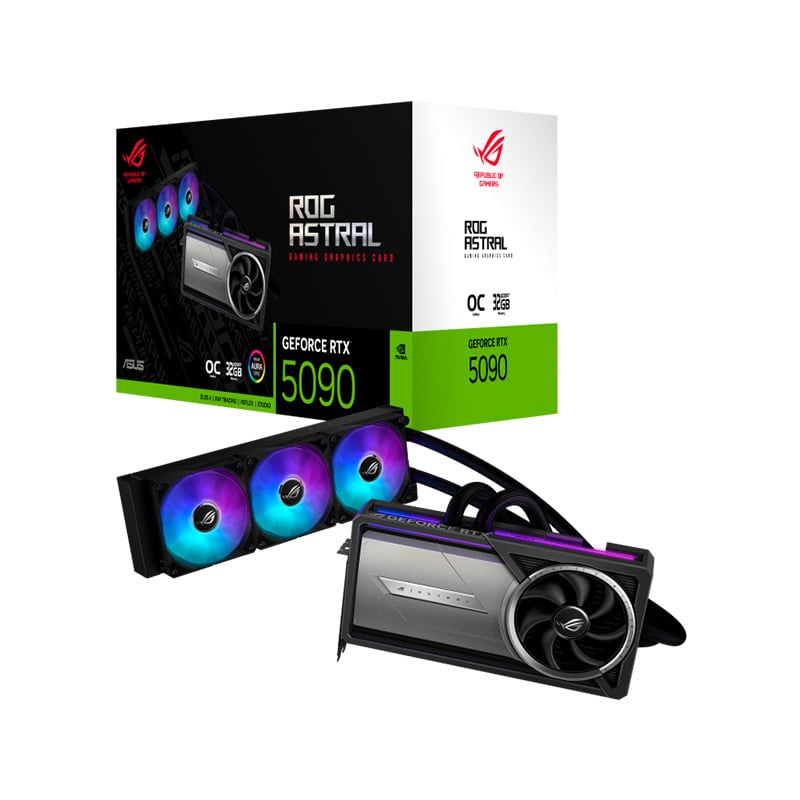 PLACA DE VIDEO ASUS ROG ASTRAL LC NVIDIA GEFORCE RTX 5090 OC 32GB GDDR7