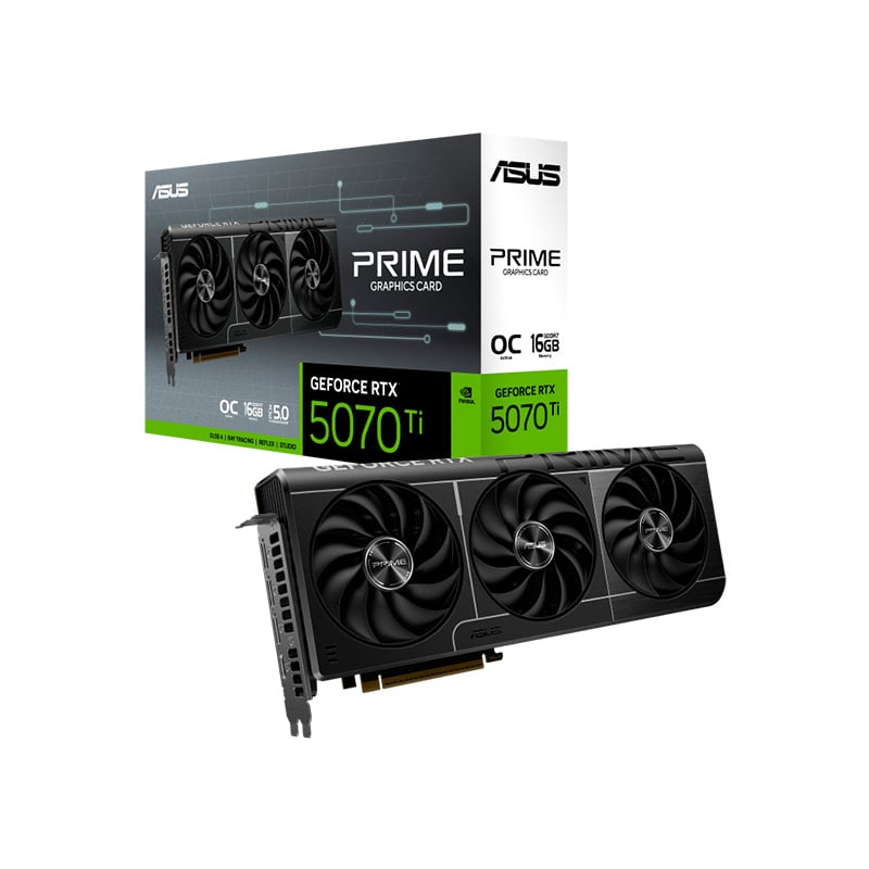 PLACA DE VIDEO ASUS PRIME NVIDIA GEFORCE RTX 5070 TI 16GB OC GDDR7