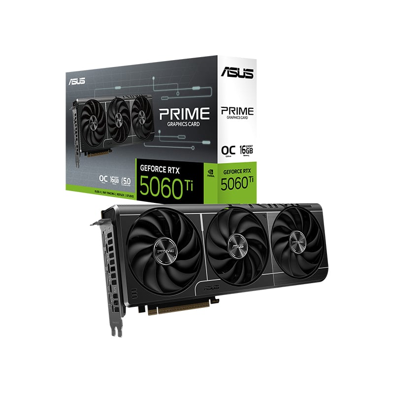 PLACA DE VIDEO ASUS PRIME NVIDIA GEFORCE RTX 5060 TI 16GB OC GDDR7