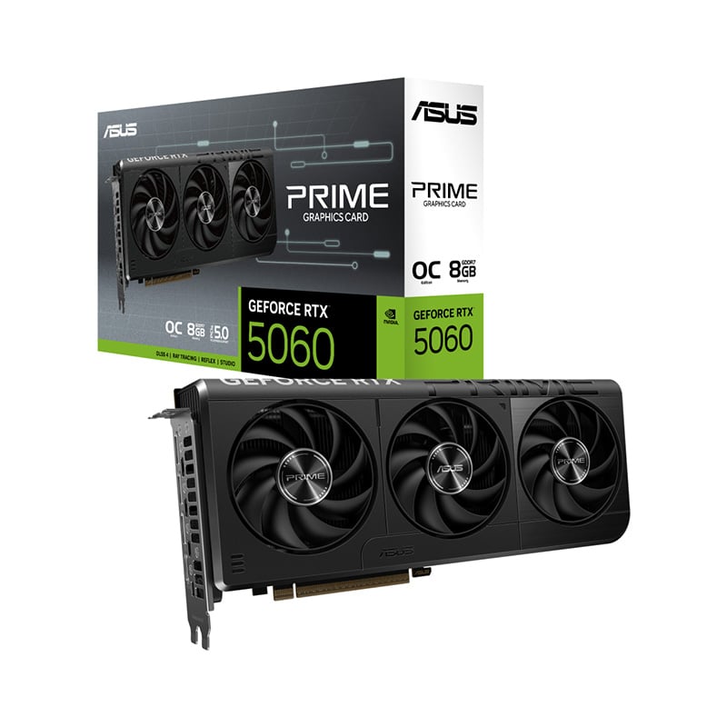 PLACA DE VIDEO ASUS PRIME NVIDIA GEFORCE RTX 5060 8GB OC GDDR7
