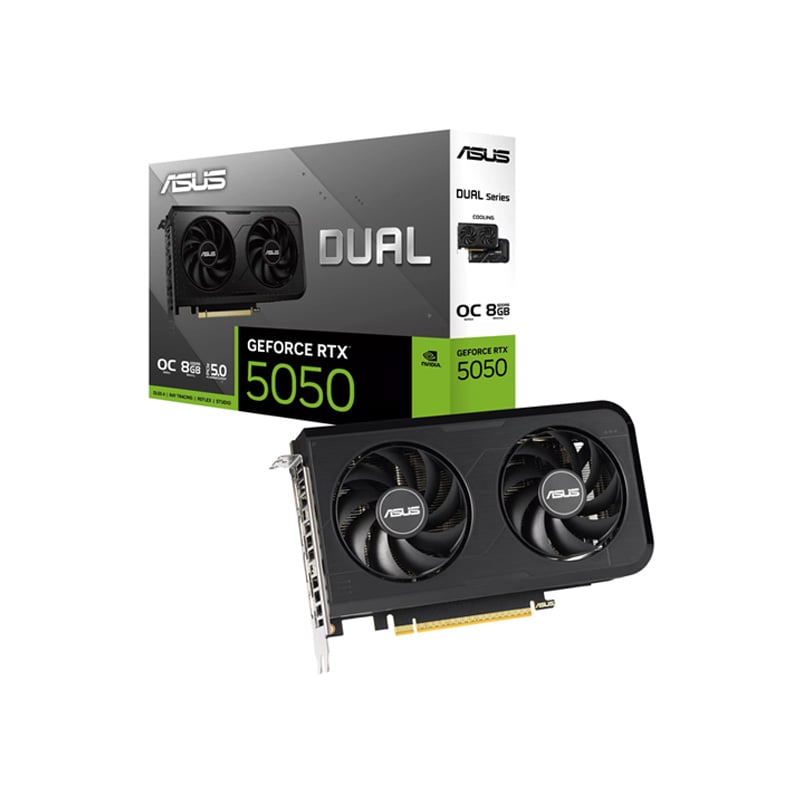 PLACA DE VIDEO ASUS NVIDIA GEFORCE RTX 5050 DUAL 8GB OC GDDR6