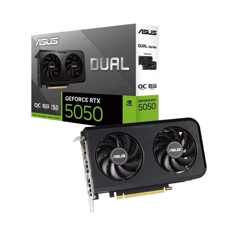 PLACA DE VIDEO ASUS NVIDIA GEFORCE RTX 5050 DUAL 8GB OC GDDR6