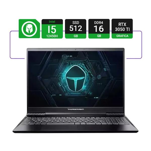 Outlet - Notebook Thunderobot 15.6" Intel I5 12450h 16gb Ram 512gb Ssd Rtx 3050 Ti 144 Hz W11p