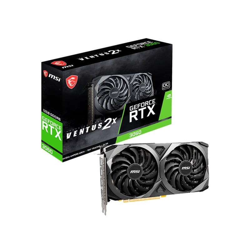 PLACA DE VIDEO MSI NVIDIA GEFORCE RTX 3060 VENTUS 2X 12GB OC GDDR6