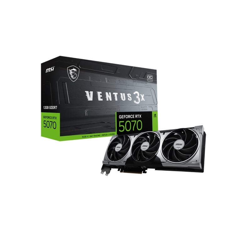 PLACA DE VIDEO MSI NVIDIA GEFORCE RTX 5070 VENTUS 3X 12GB OC GDDR7