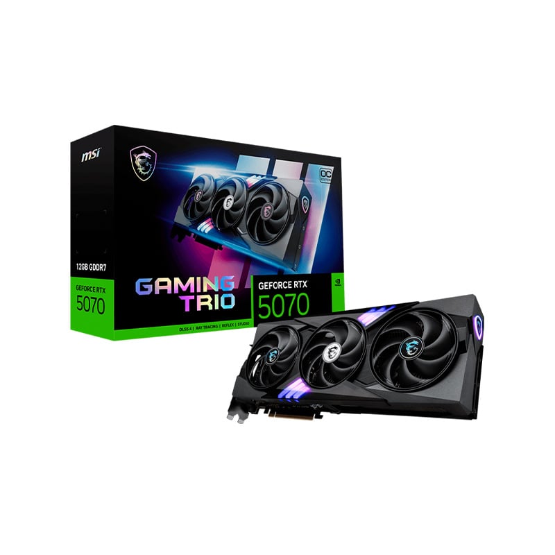 PLACA DE VIDEO MSI NVIDIA GEFORCE RTX 5070 GAMING TRIO 12GB OC PLUS GDDR7