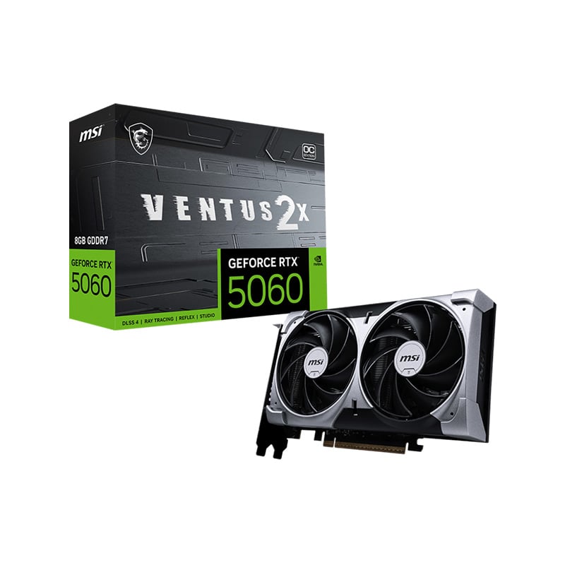 PLACA DE VIDEO MSI NVIDIA GEFORCE RTX 5060 VENTUS 2X 8GB OC GDDR7