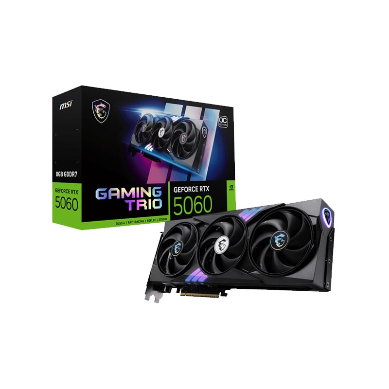 PLACA DE VIDEO MSI NVIDIA GEFORCE RTX 5060 GAMING TRIO OC 8GB GDDR7