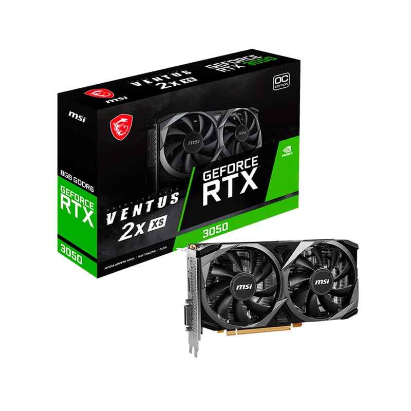 PLACA DE VIDEO MSI NVIDIA GEFORCE RTX 3050 VENTUS 2X XS 8GB GDDR6