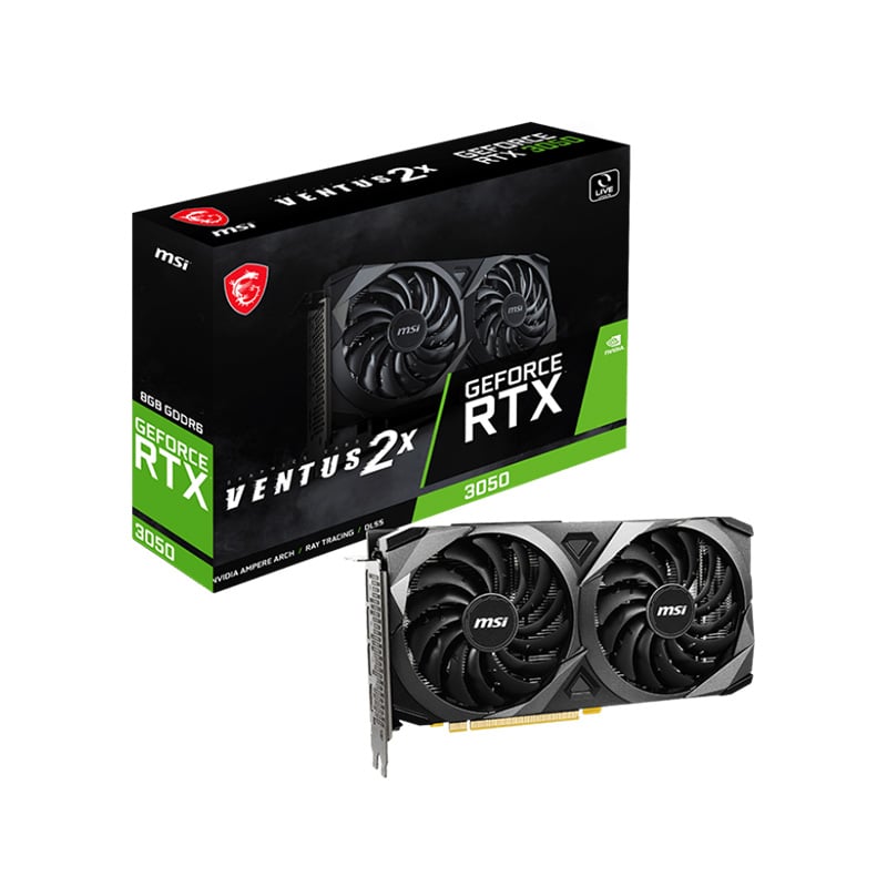 PLACA DE VIDEO MSI NVIDIA GEFORCE RTX 3050 VENTUS 2X 8GB OC GDDR6
