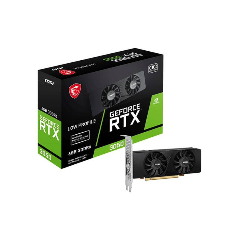 PLACA DE VIDEO MSI NVIDIA GEFORCE RTX 3050 LOW PROFILE 6GB OC GDDR6