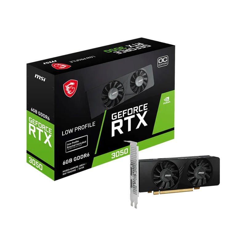 PLACA DE VIDEO MSI NVIDIA GEFORCE RTX 3050 LOW PROFILE 6GB OC GDDR6