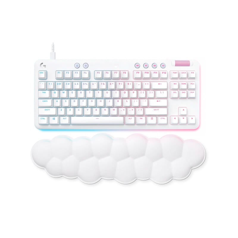 TECLADO MECÁNICO GAMER LOGITECH G713 AURORA TKL RGB LINEAR - BLANCO