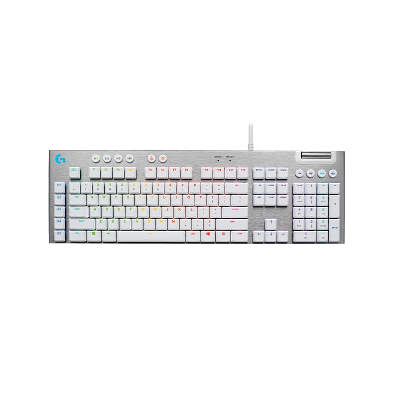 TECLADO MECÁNICO LOGITECH GAMING G815 RGB LIGHTSYNC GL TACTILE WHITE - INGLES
