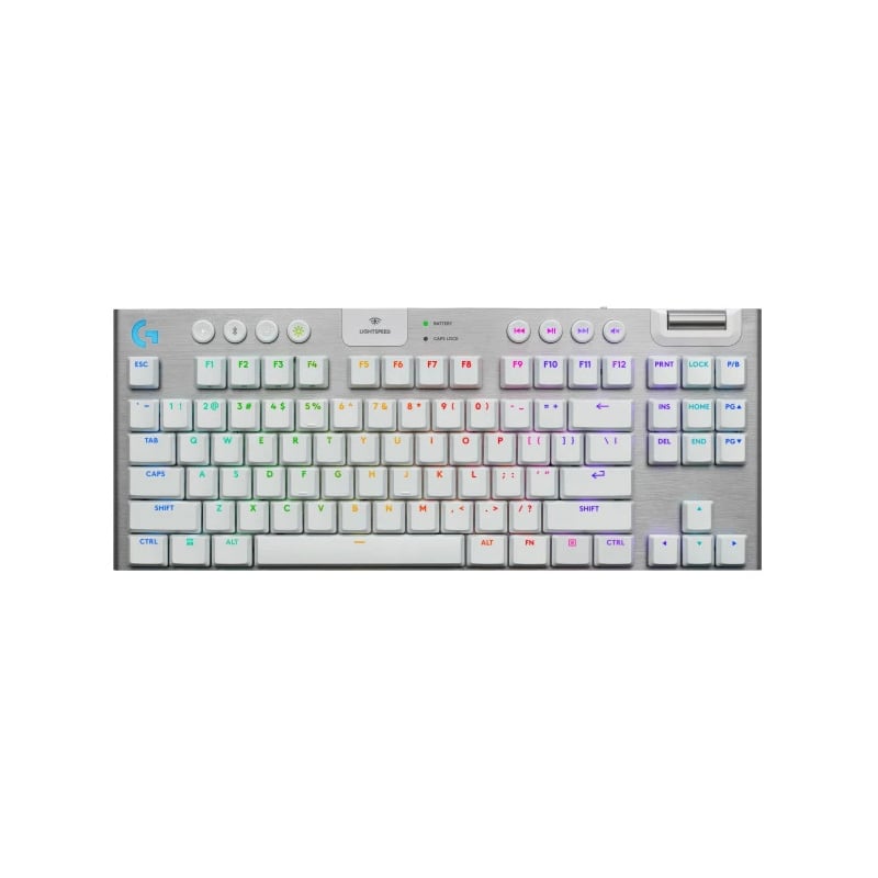 TECLADO MECÁNICO LOGITECH GAMING G915 X TKL RGB LIGHTSPEED TÁCTIL INALÁMBRICO WHITE INGLES