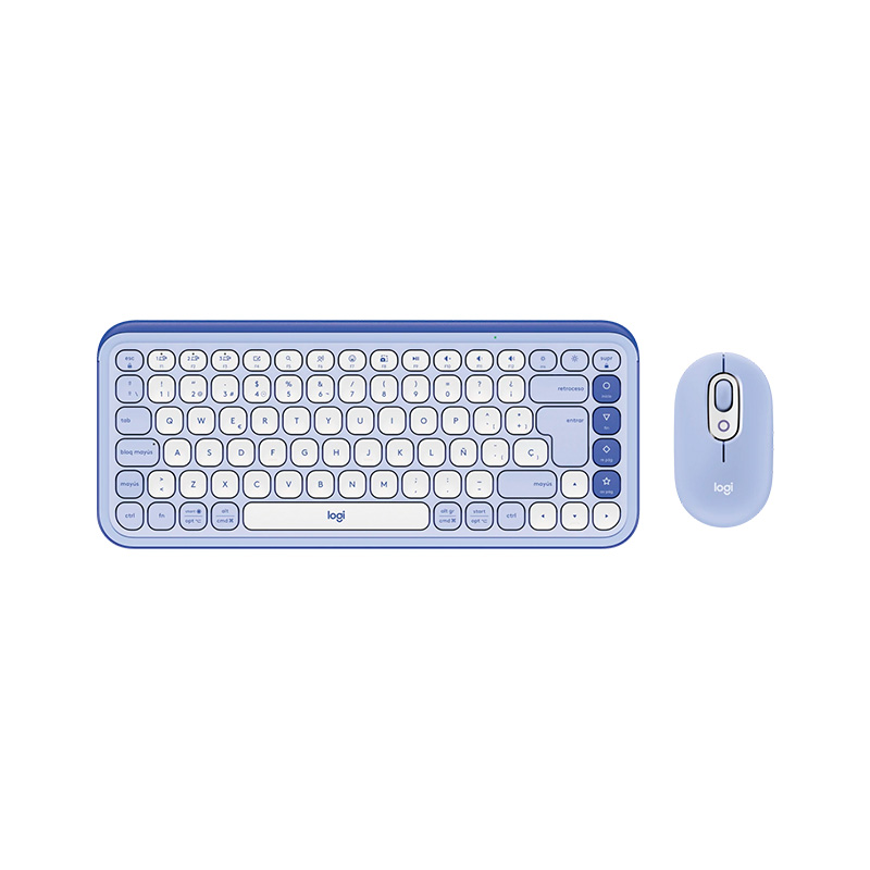 TECLADO Y MOUSE LOGITECH POP ICON LILA INALAMBRICO