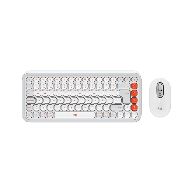 COMBO TECLADO Y MOUSE LOGITECH POP ICON WHITE INALAMBRICO