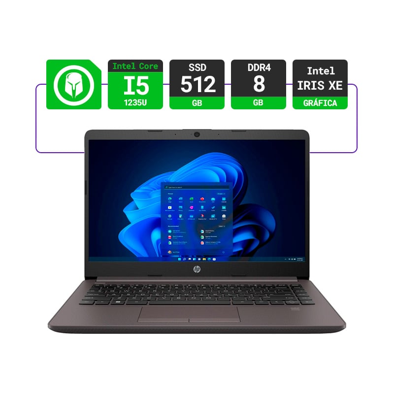 NOTEBOOK HP 14" 240 G9 INTEL I5 1235U 8GB RAM 512GB SSD W11
